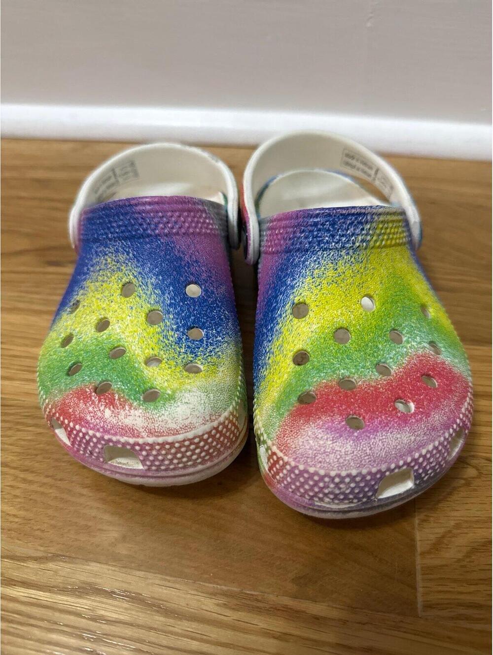 Crocs Rainbow Tie Dye Kids Size C9